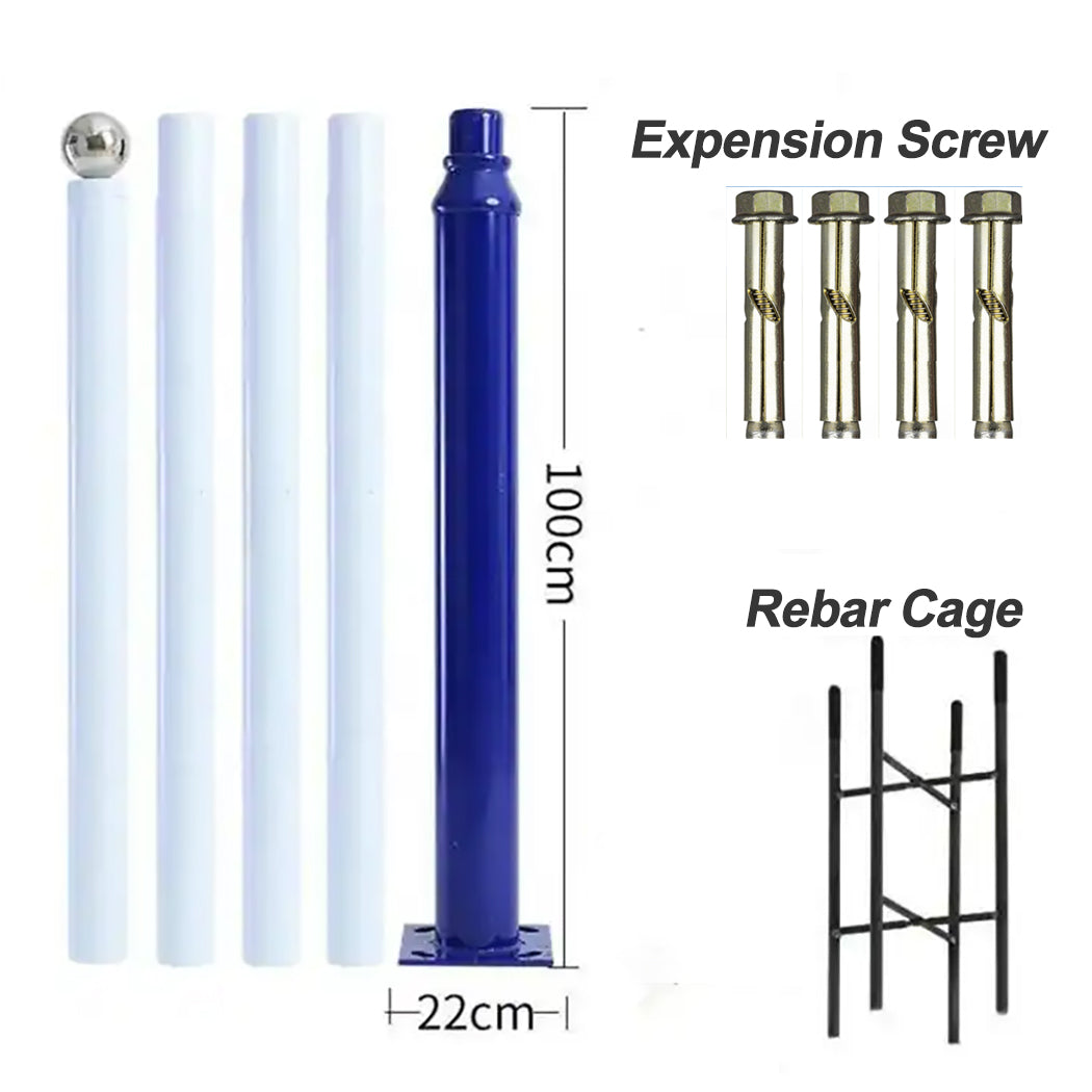 Galvanized Steel Solar Light Pole – Split Assembly Design 3m 4m 5m